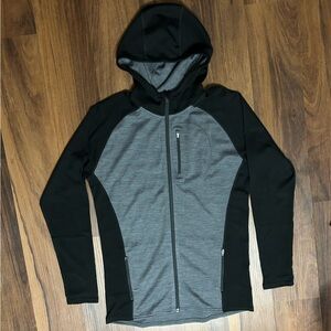 Minus 33 Women's Full Zip Merino Wool Hoodie Size XL Woolverino Gray Black 5080